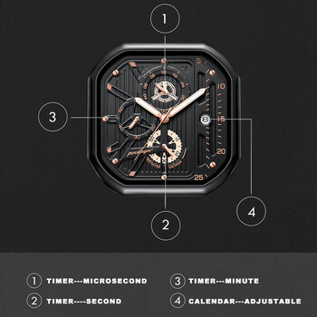 POEDAGAR Luxury Fashion Ανδρικό ρολόι χαλαζία Chronograph Date Αδιάβροχο φωτεινό ανδρικό ρολόι Big Dial Δερμάτινα ρολόγια για άνδρες Reloj