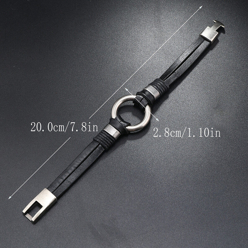 Bratara din piele naturala realizata manual pentru barbati si femei, bratara simpla