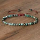 1 bucă boemă 4 mm piatră naturală turcoaz african brăţară reglabilă vindecare cristale farmec brăţări pentru femei bijuterii