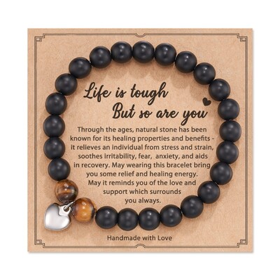 Brățară de mărgele zebră roz femeie. Cadou fiicei și mamei Nana Brățară spirituală vindecătoare din piatră de cristal natural