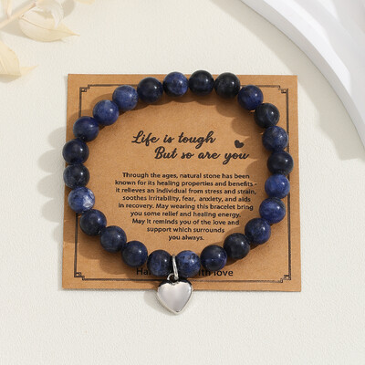 Brățară de mărgele zebră roz femeie. Cadou fiicei și mamei Nana Brățară spirituală vindecătoare din piatră de cristal natural