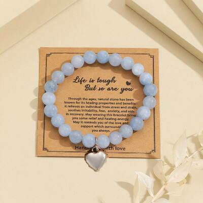 Brățară de mărgele zebră roz femeie. Cadou fiicei și mamei Nana Brățară spirituală vindecătoare din piatră de cristal natural