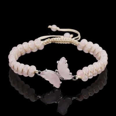 Cristal Fluture margele rotunde piatră împletită brățări macrame pentru femei ametist natural cuarț țesut manual brățară bijuterii