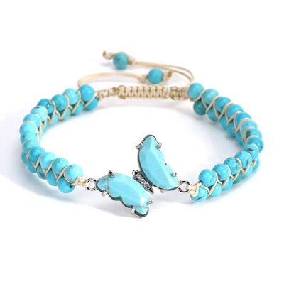 Cristal Fluture margele rotunde piatră împletită brățări macrame pentru femei ametist natural cuarț țesut manual brățară bijuterii