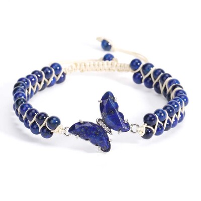 Cristal Fluture margele rotunde piatră împletită brățări macrame pentru femei ametist natural cuarț țesut manual brățară bijuterii