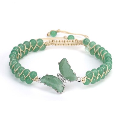 Cristal Fluture margele rotunde piatră împletită brățări macrame pentru femei ametist natural cuarț țesut manual brățară bijuterii