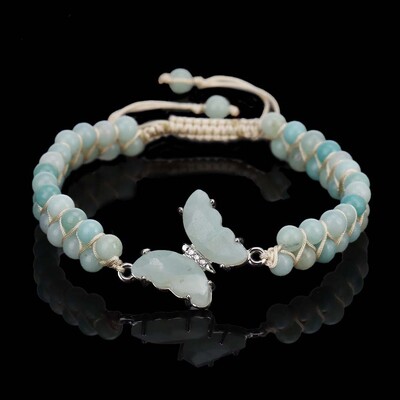 Cristal Fluture margele rotunde piatră împletită brățări macrame pentru femei ametist natural cuarț țesut manual brățară bijuterii