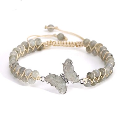 Cristal Fluture margele rotunde piatră împletită brățări macrame pentru femei ametist natural cuarț țesut manual brățară bijuterii