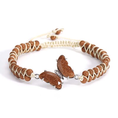 Cristal Fluture margele rotunde piatră împletită brățări macrame pentru femei ametist natural cuarț țesut manual brățară bijuterii