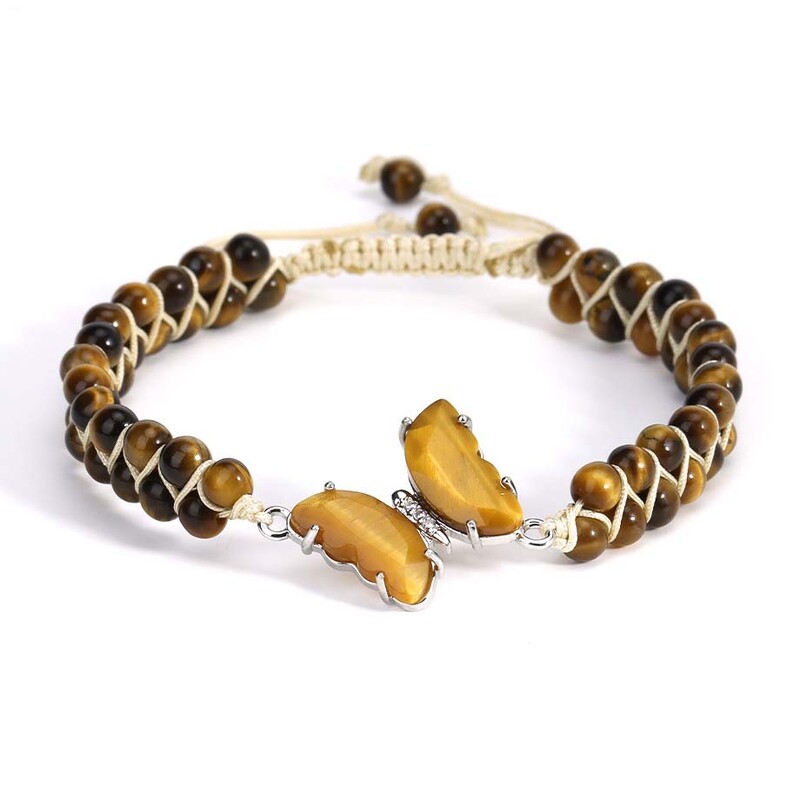 Cristal Fluture margele rotunde piatră împletită brățări macrame pentru femei ametist natural cuarț țesut manual brățară bijuterii