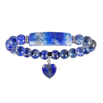 KFT Dabiskā dziedinošā kristāla kvarca rokassprādze Taisnstūris, Mīlestība Sirds Apaļās Pērlītes Akmens Rokassprādzes Sievietēm Meitenēm Vīriešu Rotaslietas