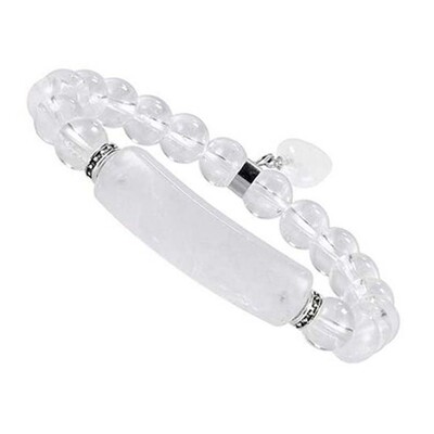 KFT Dabiskā dziedinošā kristāla kvarca rokassprādze Taisnstūris, Mīlestība Sirds Apaļās Pērlītes Akmens Rokassprādzes Sievietēm Meitenēm Vīriešu Rotaslietas