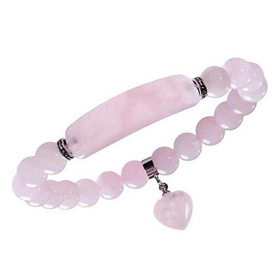 KFT Dabiskā dziedinošā kristāla kvarca rokassprādze Taisnstūris, Mīlestība Sirds Apaļās Pērlītes Akmens Rokassprādzes Sievietēm Meitenēm Vīriešu Rotaslietas