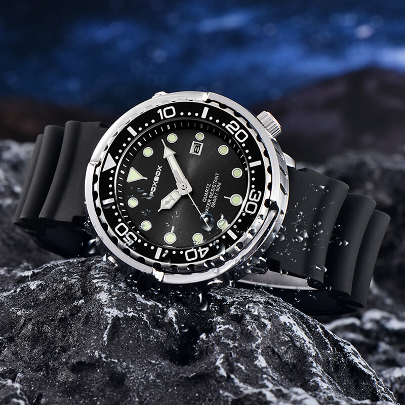 2024 LIGE Ceasuri pentru bărbați de modă Foxbox Ceas sportiv de lux din silicon de marcă de top pentru bărbați Ceas cu cuarț cu dată Ceas luminos rezistent la apă