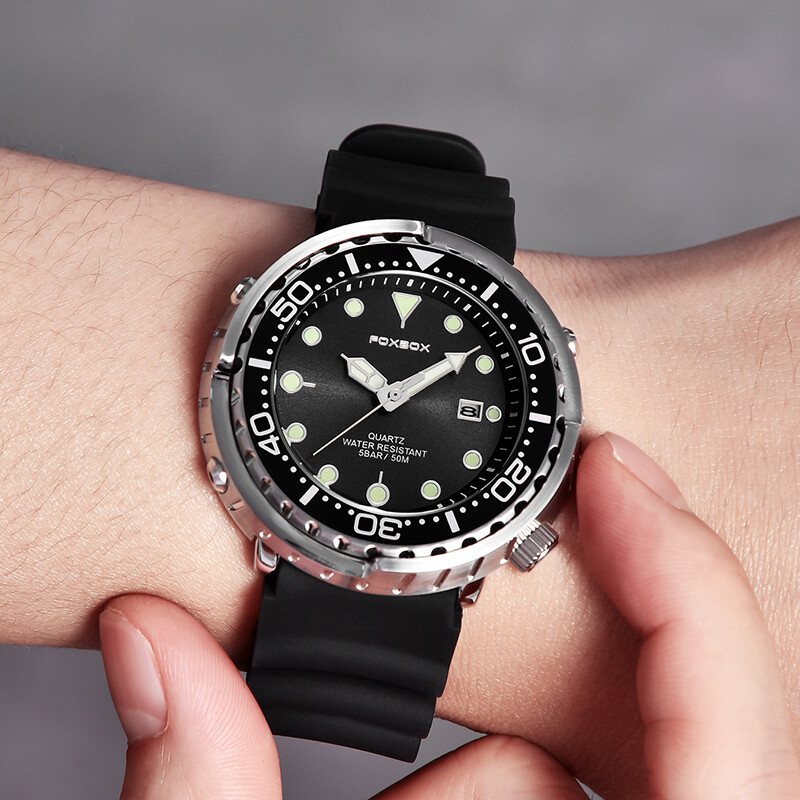 2024 LIGE Ceasuri pentru bărbați de modă Foxbox Ceas sportiv de lux din silicon de marcă de top pentru bărbați Ceas cu cuarț cu dată Ceas luminos rezistent la apă