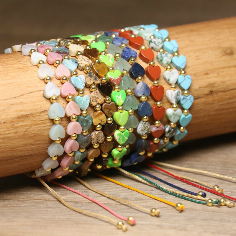 1 PC Dainy Sieviešu un vīriešu Dabīga jašma pērlīšu rokassprādze Dārgakmeņu dziedinoša kristāla Sirds Jūras Nogulumu Rokassprādze Dāvanām