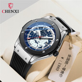 CHENXI 82442 ceas cu quartz pentru bărbați, casual, sport, de lux, marcă, hartă lumii, ceas militar, rezistent la apă, pentru bărbați, cadou