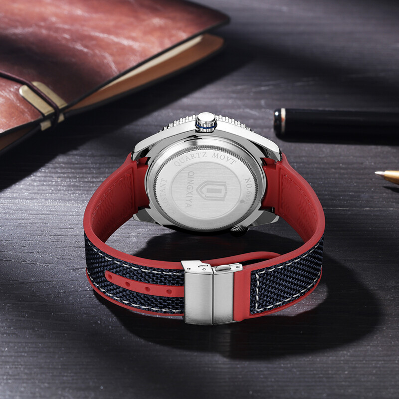 Muški sat Modni silikonski remen Muški sat Vojni vodootporni kalendar Kvarcni ručni satovi Sportski muški sat Reloj Hombre