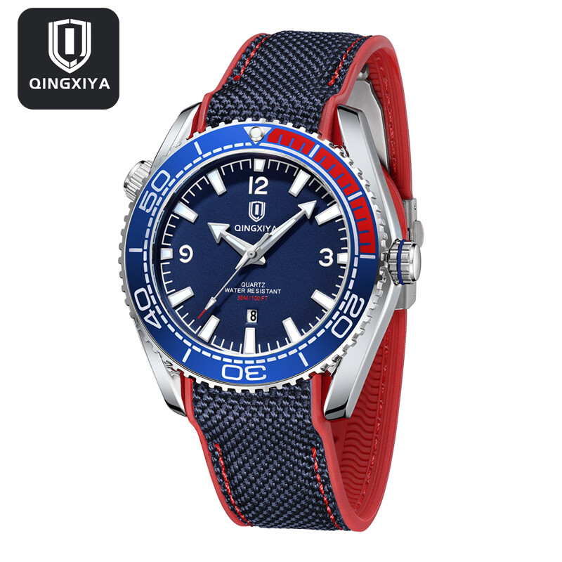 Muški sat Modni silikonski remen Muški sat Vojni vodootporni kalendar Kvarcni ručni satovi Sportski muški sat Reloj Hombre