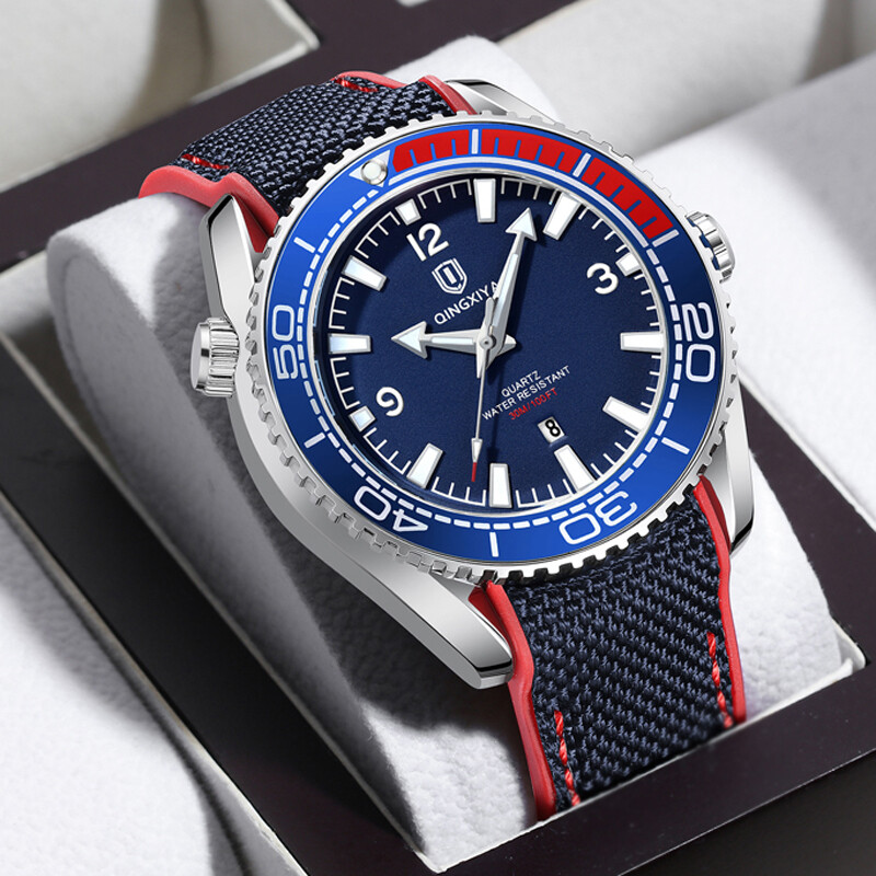 Muški sat Modni silikonski remen Muški sat Vojni vodootporni kalendar Kvarcni ručni satovi Sportski muški sat Reloj Hombre