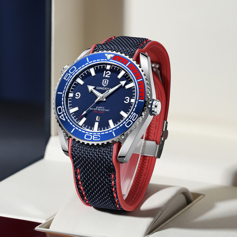 Muški sat Modni silikonski remen Muški sat Vojni vodootporni kalendar Kvarcni ručni satovi Sportski muški sat Reloj Hombre