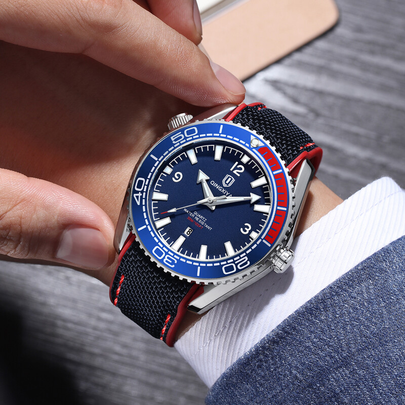 Muški sat Modni silikonski remen Muški sat Vojni vodootporni kalendar Kvarcni ručni satovi Sportski muški sat Reloj Hombre