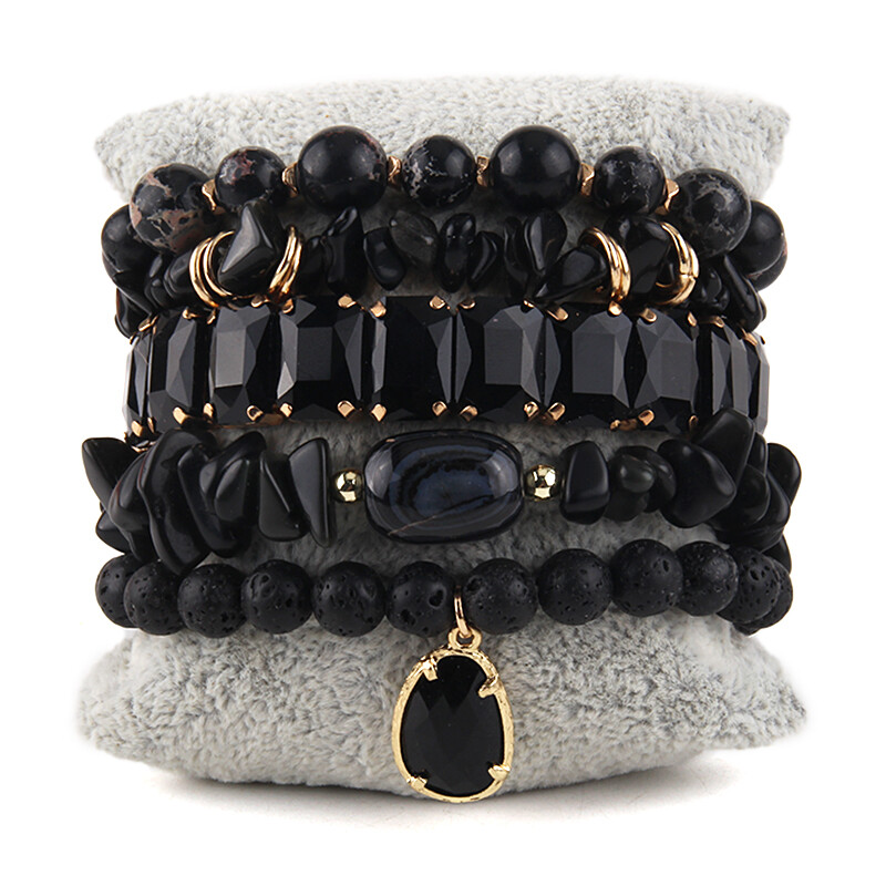 RH modni boemski dizajnerski kompleti s perlama od dragog kamenja ili komplet narukvica od 5 komada za žene Poklon nakita