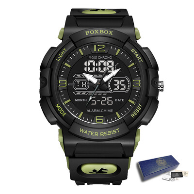 FOXBOX nou ceas de lux pentru bărbați marca LIGE, sport, modă, ceasuri de cuarț, ceasuri de mână digitale luminoase, impermeabile, ceasuri pentru bărbați