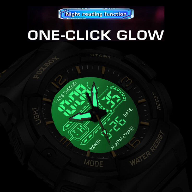 FOXBOX nou ceas de lux pentru bărbați marca LIGE, sport, modă, ceasuri de cuarț, ceasuri de mână digitale luminoase, impermeabile, ceasuri pentru bărbați