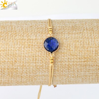 CSJA Pītas virves Ķēdes Kuloni Austi Rokassprādzes Rotaslietas Apaļas Kristāla Pērles Minimālisma Sieviešu Rokassprādzes Piekariņi Pulseras S503