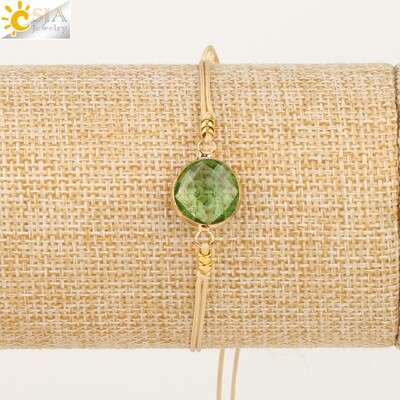 CSJA Pītas virves Ķēdes Kuloni Austi Rokassprādzes Rotaslietas Apaļas Kristāla Pērles Minimālisma Sieviešu Rokassprādzes Piekariņi Pulseras S503