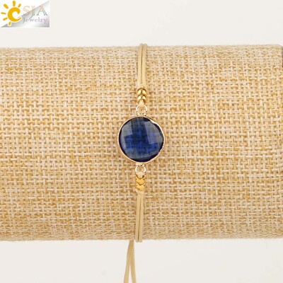 CSJA Pītas virves Ķēdes Kuloni Austi Rokassprādzes Rotaslietas Apaļas Kristāla Pērles Minimālisma Sieviešu Rokassprādzes Piekariņi Pulseras S503