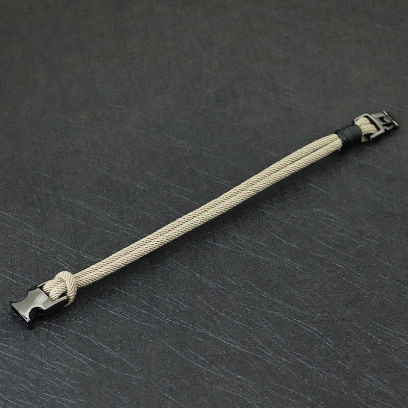 Brățară pentru bărbați de modă, cu două straturi, cataramă de primăvară, 4 mm, frânghie de nailon, pentru bărbați, accesorii pentru petrecerea timpului liber, hiphop, cadou pentru el