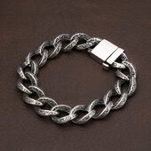 Punk Hip Hop narukvica s izrezbarenim uzorkom za muškarce 316L nehrđajući čelik Bikerska modna vintage kreativna zabava Pokloni nakita na veliko