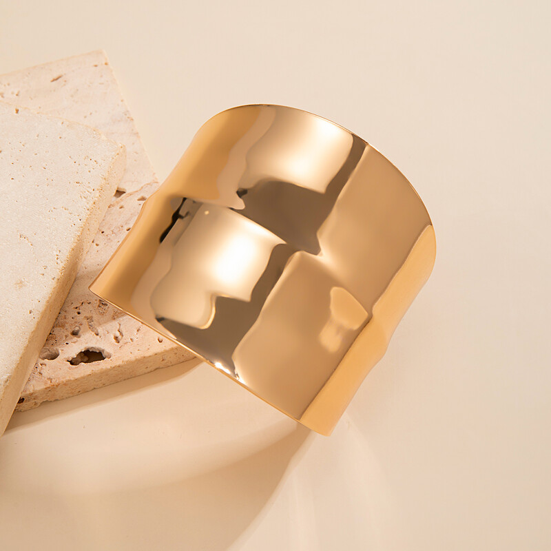 Salircon Vintage asimetriska plata aproce atvērta rokassprādze Punk Estētika Regulējama rokassprādze Sieviešu modes paziņojums ballītes rotaslietas