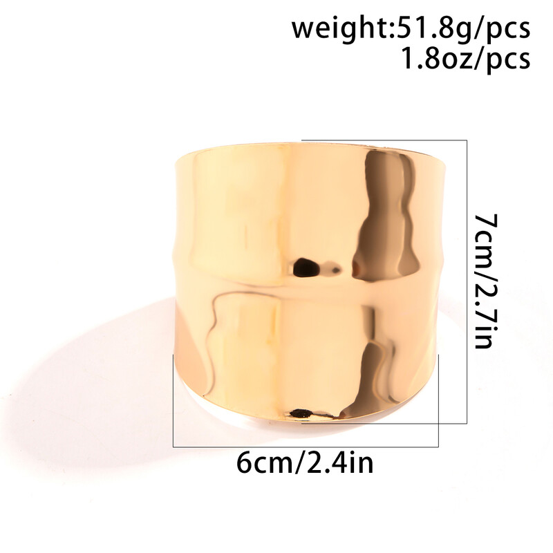 Salircon Vintage asimetriska plata aproce atvērta rokassprādze Punk Estētika Regulējama rokassprādze Sieviešu modes paziņojums ballītes rotaslietas
