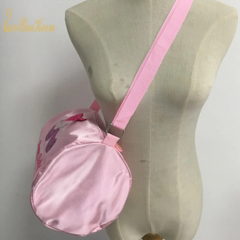 Meiteņu deju soma Pieaugušo baleta deju somas Izšūti Sequins Baleta apavi Dizains Baleta somas Rozā balerīnu deju somas bērniem