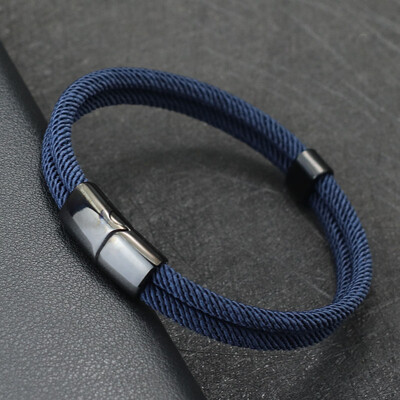 Noter Jauna Rokassprādze Vīriešu Divslāņu 4 mm Milānas Virve Braslet Rokassprādze Lucky Red Thread Rokassprādze Nerūsējošā tērauda Rotaslietas Armbanden