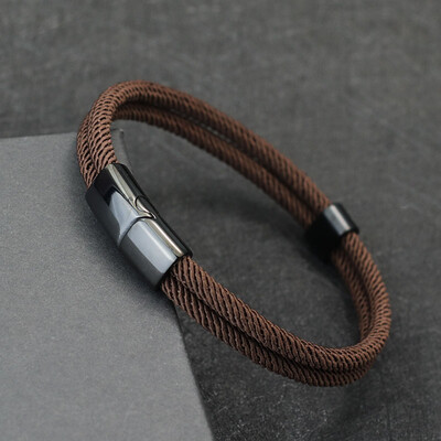 Noter Jauna Rokassprādze Vīriešu Divslāņu 4 mm Milānas Virve Braslet Rokassprādze Lucky Red Thread Rokassprādze Nerūsējošā tērauda Rotaslietas Armbanden