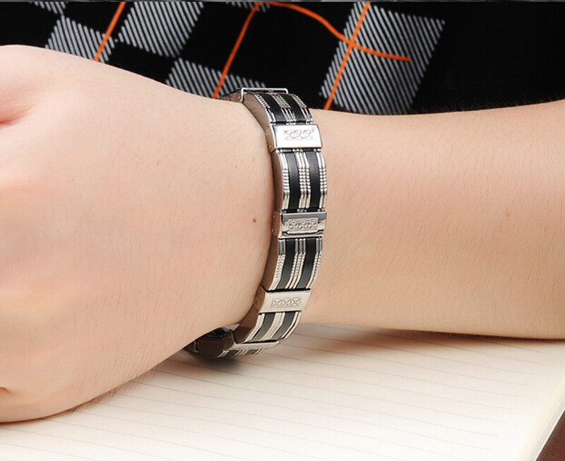 Brățară și brățară din oțel inoxidabil 210 mm Bijuterii bărbați șuviță frânghie cu lanț Brățară pentru bărbați