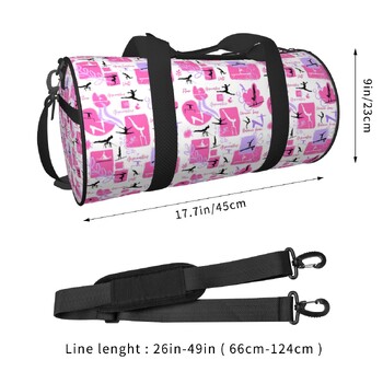 Artistic Gymnastics - Pink And Purple Gym Bag Oxford Sports Bags Τσάντα κολύμβησης Μεγάλης χωρητικότητας Τσάντα γυμναστικής για άνδρες γυναίκες