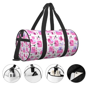 Artistic Gymnastics - Pink And Purple Gym Bag Oxford Sports Bags Τσάντα κολύμβησης Μεγάλης χωρητικότητας Τσάντα γυμναστικής για άνδρες γυναίκες