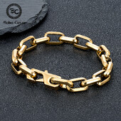 Brățară cu lanț cubanez de culoare aurie pentru bărbați, simplu de modă
