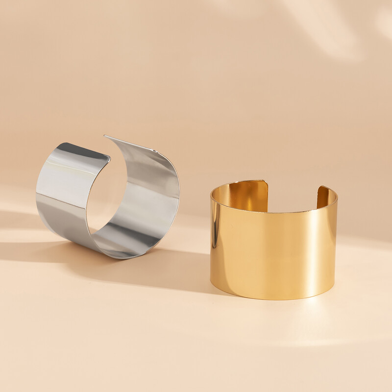 Brățări exagerate, mari, metalice grele, lucioase, deschise, punk, în formă de C, țigani, brațe late, brațuri, bijuterii, steampunk