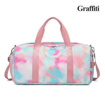 Sporta vingrošanas soma meitenēm Sievietēm, pusaudžiem, bērniem, saliekamā soma, ceļošanai, sausai, mitrai atdalīšanai, viena pleca noliekta jogas fitnesa salokāma soma