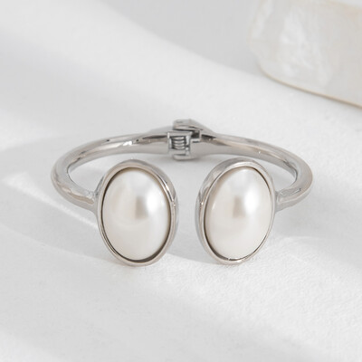 Ingemark 3 стила Винтидж геометрични метални усукани отворени маншети гривни за жени Изящни гривни с имитация на перли Мъжки бижута