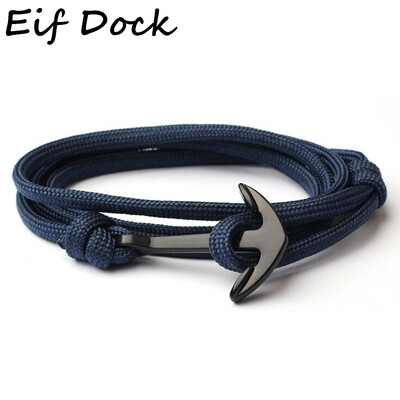 Eif Dock 15 spalvų rankų darbo apyrankė moterims Vyrai mada Inkarinė apyrankė Virvė Priedai Vyriški papuošalai Homme Drop Shipping