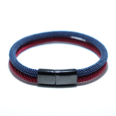 Minimālisma, rokām darināta sarkana virves magnētiska rokassprādze, nerūsējošā tērauda vīriešu rokassprādzes vīriešu aprocei, rotaslietas Homme