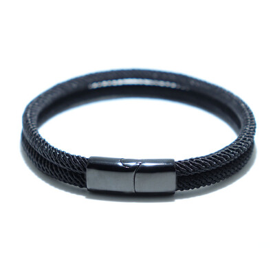 Minimālisma, rokām darināta sarkana virves magnētiska rokassprādze, nerūsējošā tērauda vīriešu rokassprādzes vīriešu aprocei, rotaslietas Homme