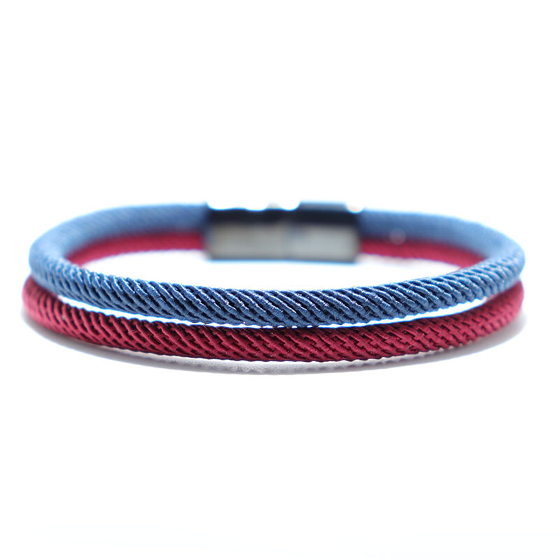 Μινιμαλιστικό Χειροποίητο Μαγνητικό Βραχιόλι με Κόκκινο Σχοινί Γούρια Ανδρικά Βραχιόλια από Ανοξείδωτο Ατσάλι για Ανδρικά κοσμήματα με νήμα καρπού Homme